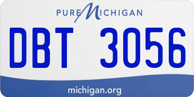 MI license plate DBT3056