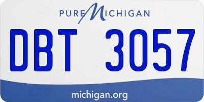 MI license plate DBT3057