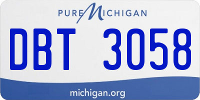 MI license plate DBT3058