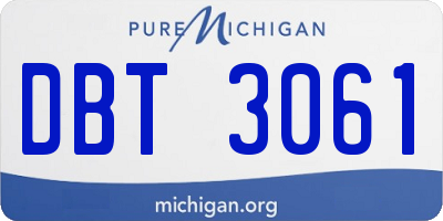 MI license plate DBT3061