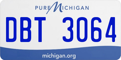 MI license plate DBT3064
