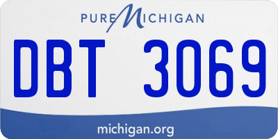 MI license plate DBT3069