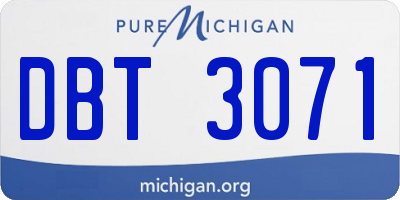 MI license plate DBT3071