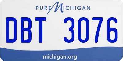 MI license plate DBT3076