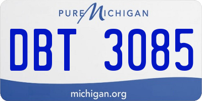 MI license plate DBT3085