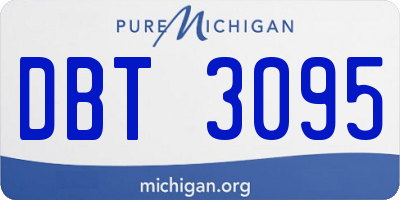 MI license plate DBT3095