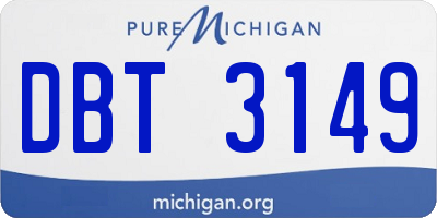 MI license plate DBT3149