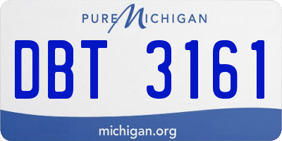 MI license plate DBT3161