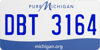 MI license plate DBT3164