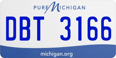 MI license plate DBT3166