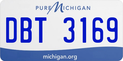 MI license plate DBT3169