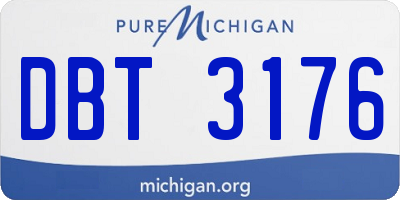 MI license plate DBT3176