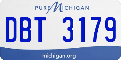 MI license plate DBT3179