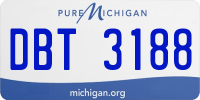 MI license plate DBT3188