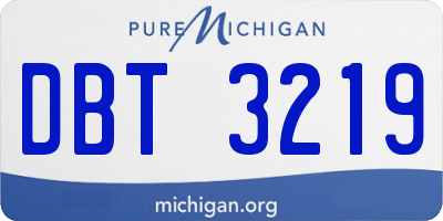 MI license plate DBT3219