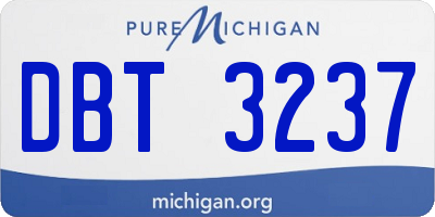 MI license plate DBT3237