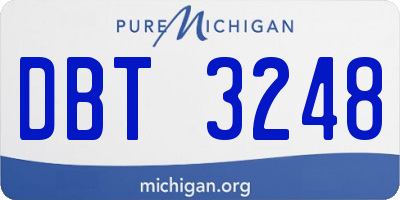 MI license plate DBT3248