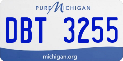 MI license plate DBT3255