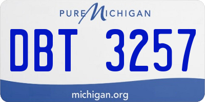 MI license plate DBT3257