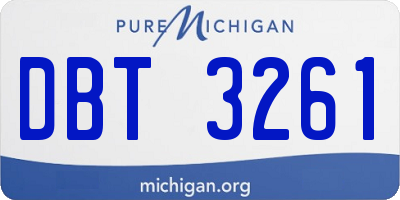 MI license plate DBT3261