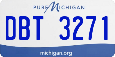 MI license plate DBT3271