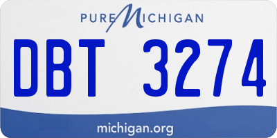 MI license plate DBT3274
