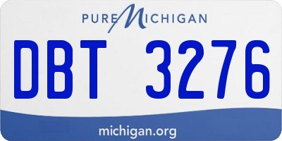 MI license plate DBT3276