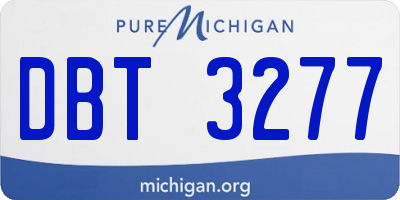 MI license plate DBT3277