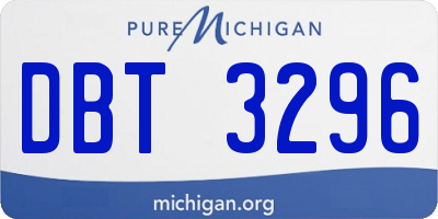 MI license plate DBT3296