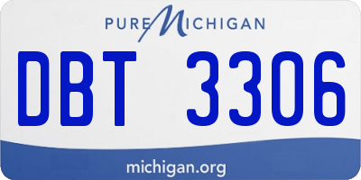 MI license plate DBT3306