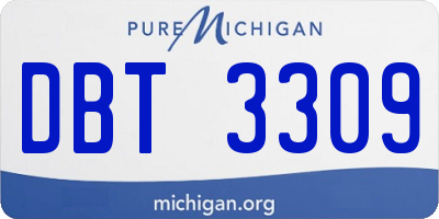 MI license plate DBT3309