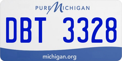 MI license plate DBT3328