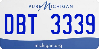 MI license plate DBT3339