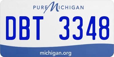 MI license plate DBT3348