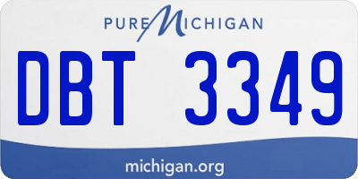 MI license plate DBT3349