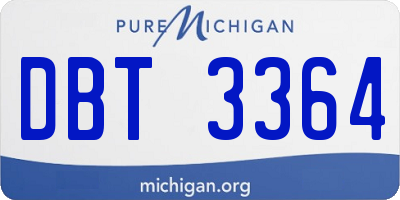 MI license plate DBT3364