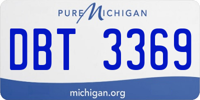 MI license plate DBT3369