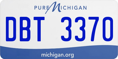 MI license plate DBT3370