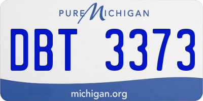 MI license plate DBT3373