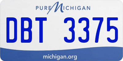 MI license plate DBT3375