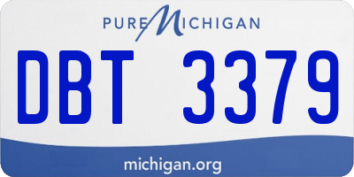 MI license plate DBT3379