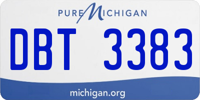 MI license plate DBT3383
