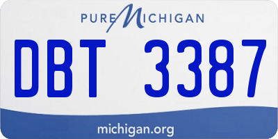MI license plate DBT3387