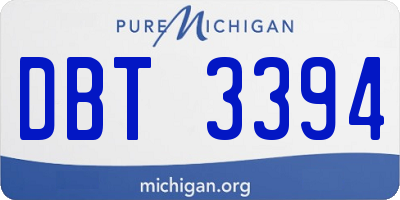 MI license plate DBT3394