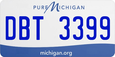 MI license plate DBT3399