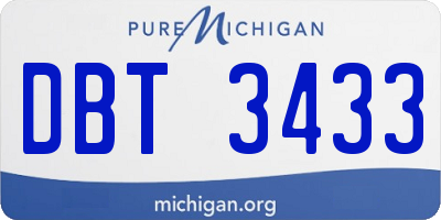 MI license plate DBT3433