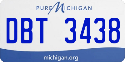 MI license plate DBT3438