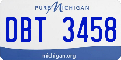 MI license plate DBT3458