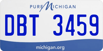 MI license plate DBT3459