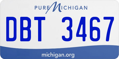 MI license plate DBT3467